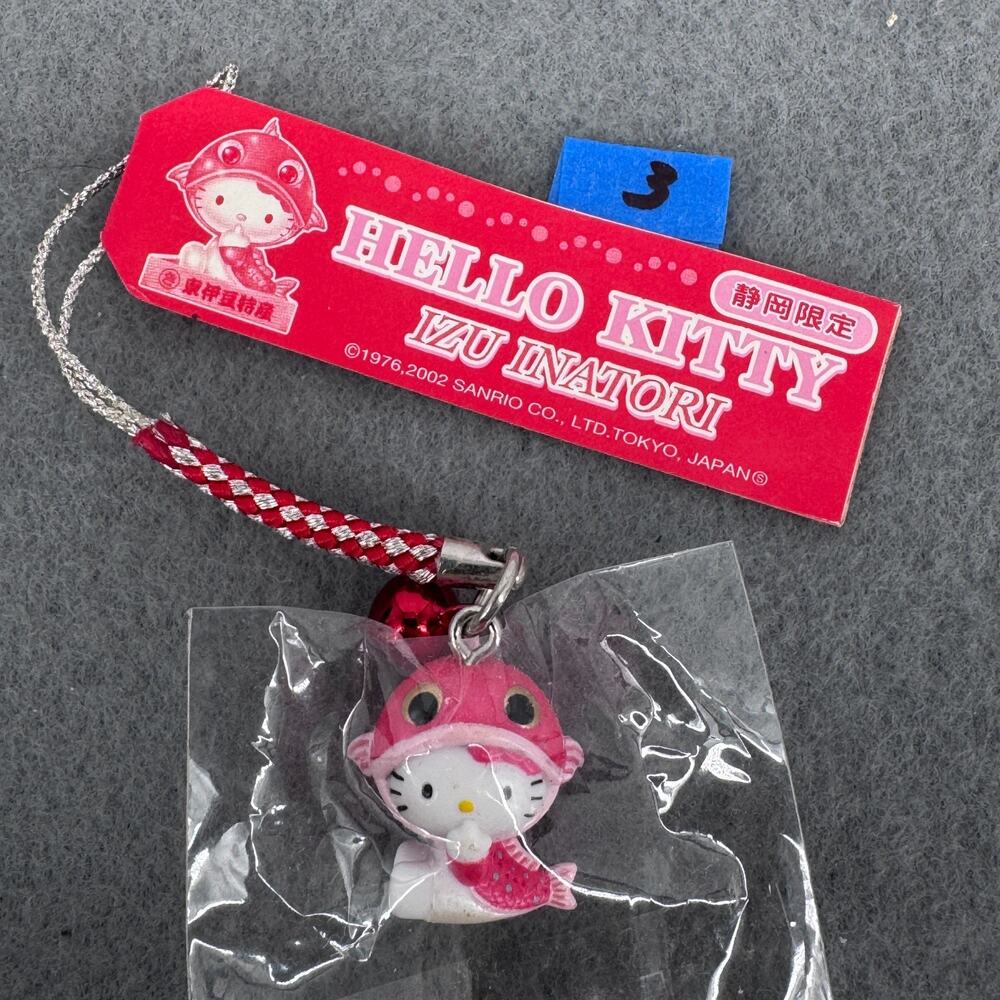 2002 Hello Kitty Gotochi Izu Inatori Golden eye Snapper‎ Keychain Phone Strap